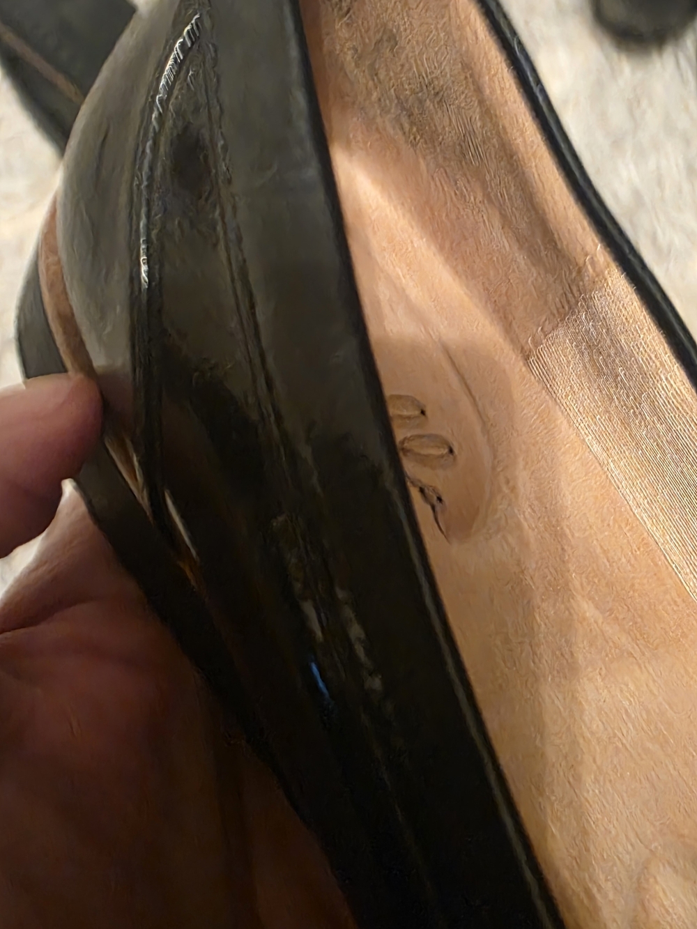 Aldo Glossy Black Patent Penny Loafers - Picture 3 of 4